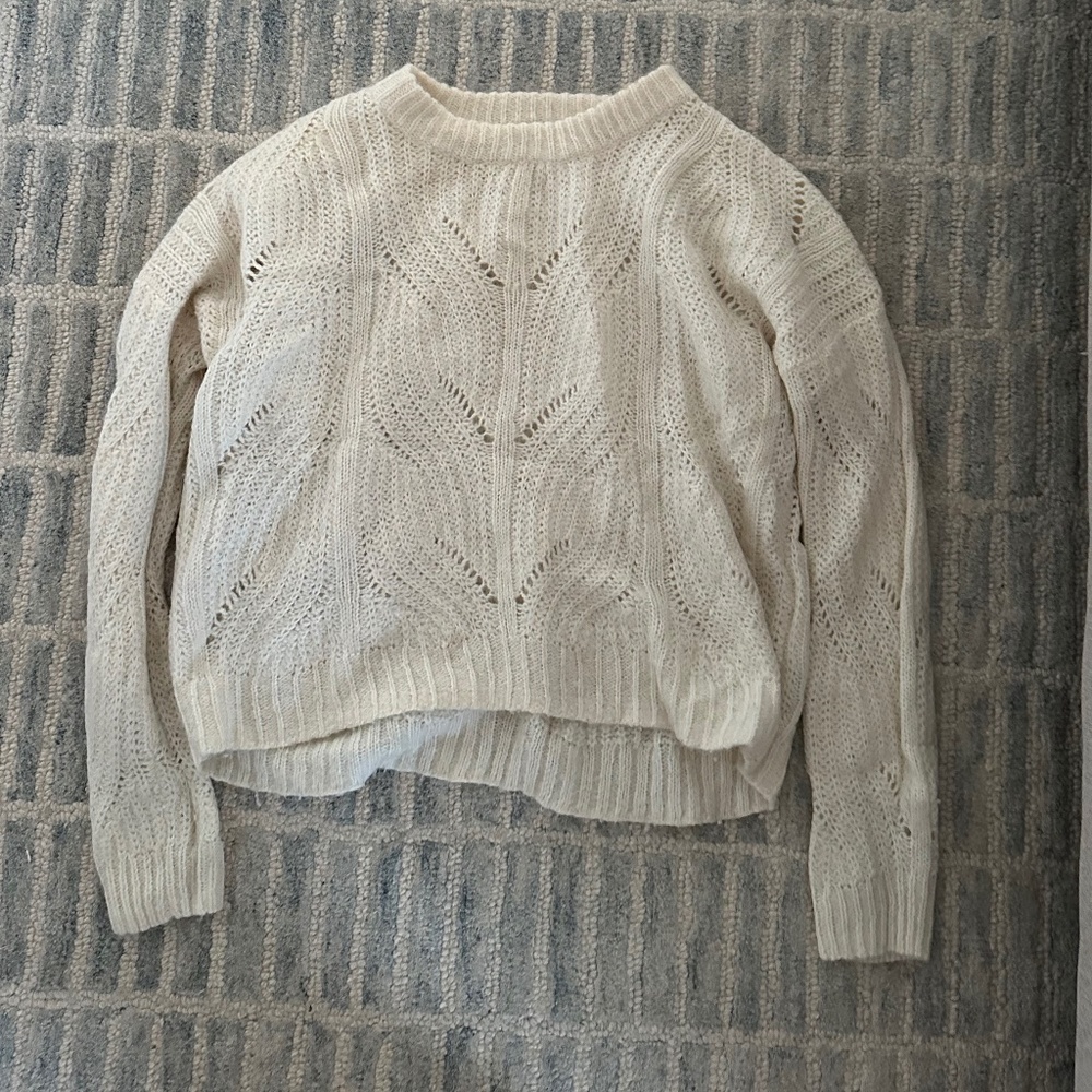 Madewell alpaca wool cream/white sweater